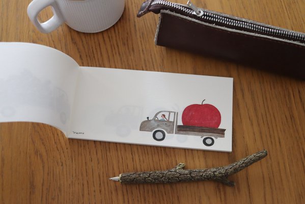 日本 表現社 插畫家 necktie 便條紙 備忘錄 一筆箋 (卡車)
