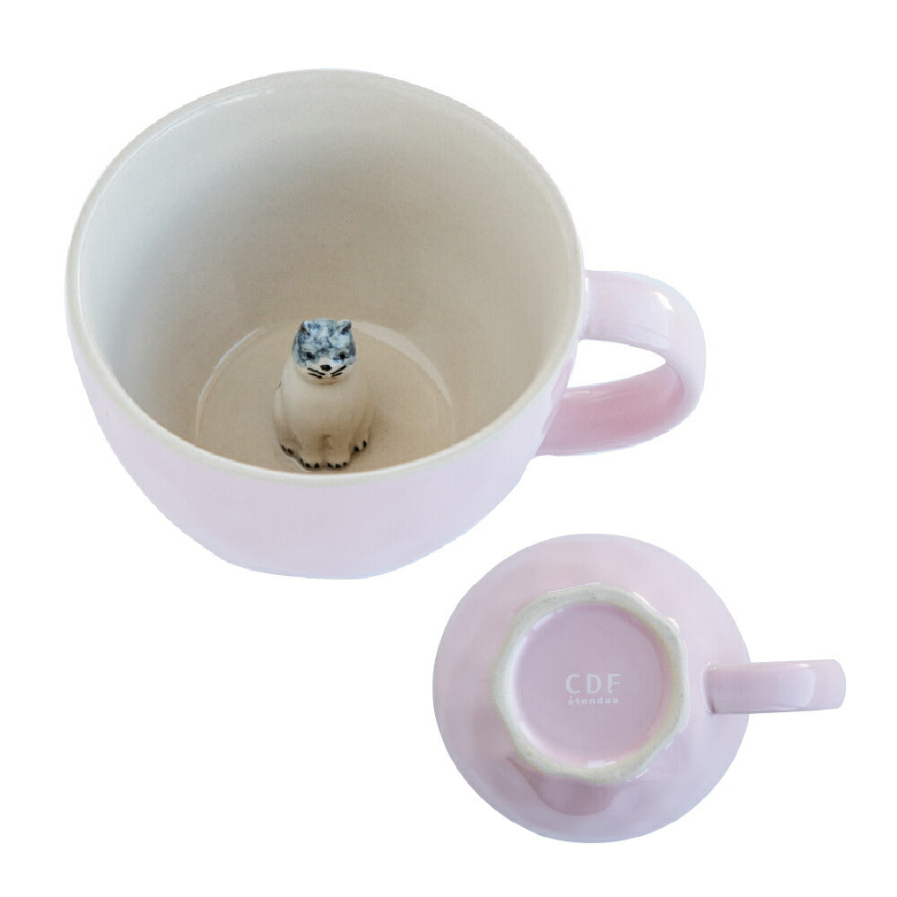 日本 Figurine 杯內立體 動物 馬克杯 410ml