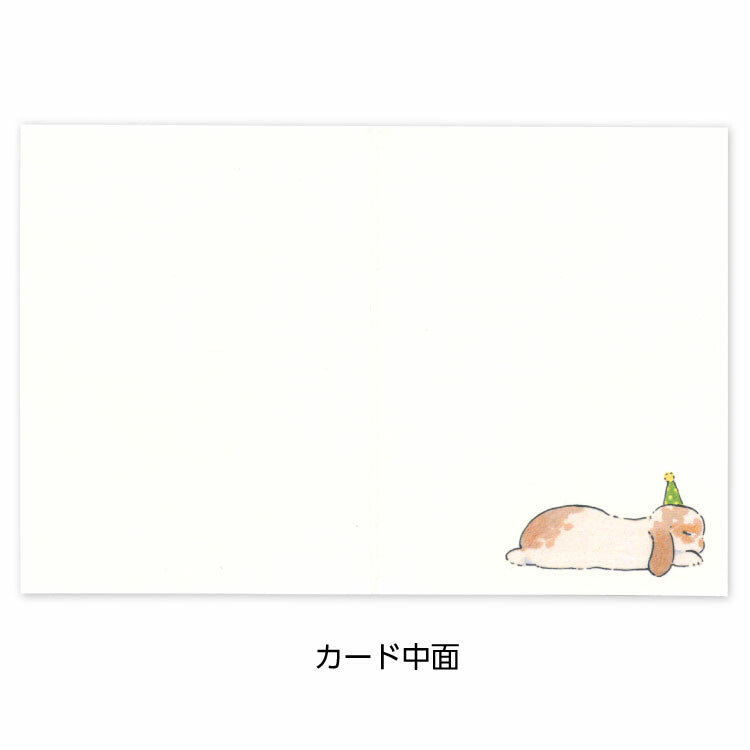 日本 插畫家 森山標子 兔子 迷你賀卡