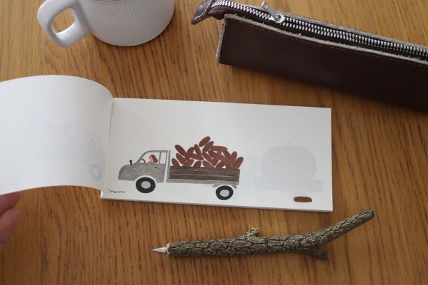 日本 表現社 插畫家 necktie 便條紙 備忘錄 一筆箋 (卡車)