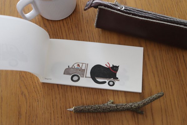 日本 表現社 插畫家 necktie 便條紙 備忘錄 一筆箋 (卡車)