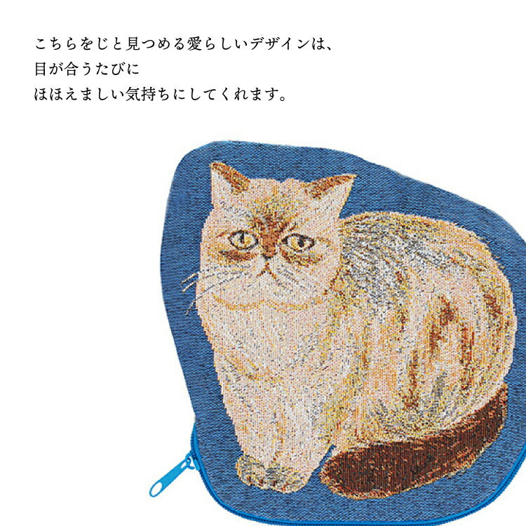 日本 松尾美雪 Miyuki Matsuo 貓咪 刺繡 造型剪裁 收納包