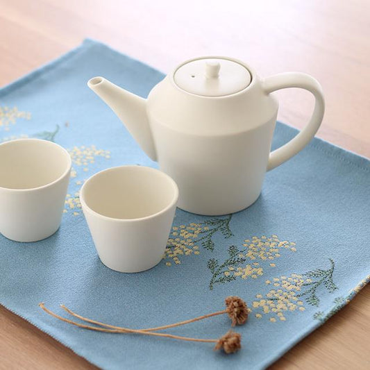 日本 etendue 含羞草 刺繡 餐墊