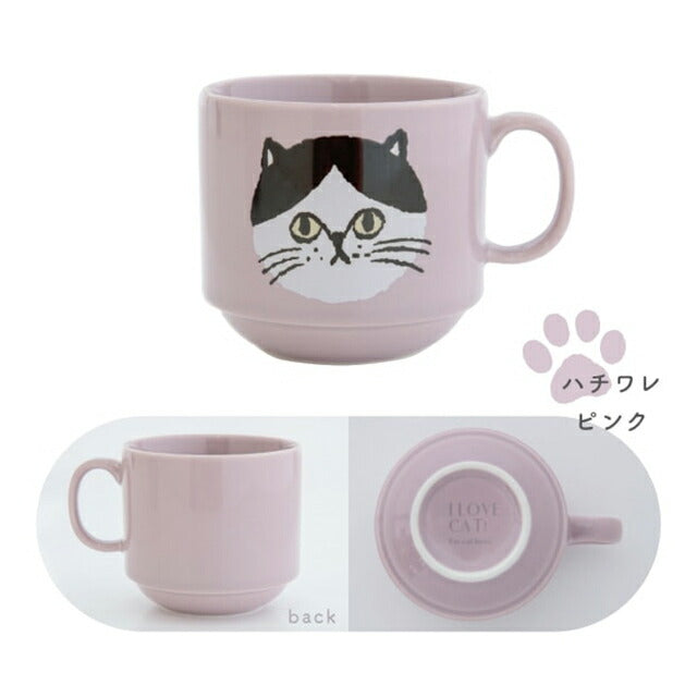日本 etendue Dessin 貓臉 馬克杯 300ml