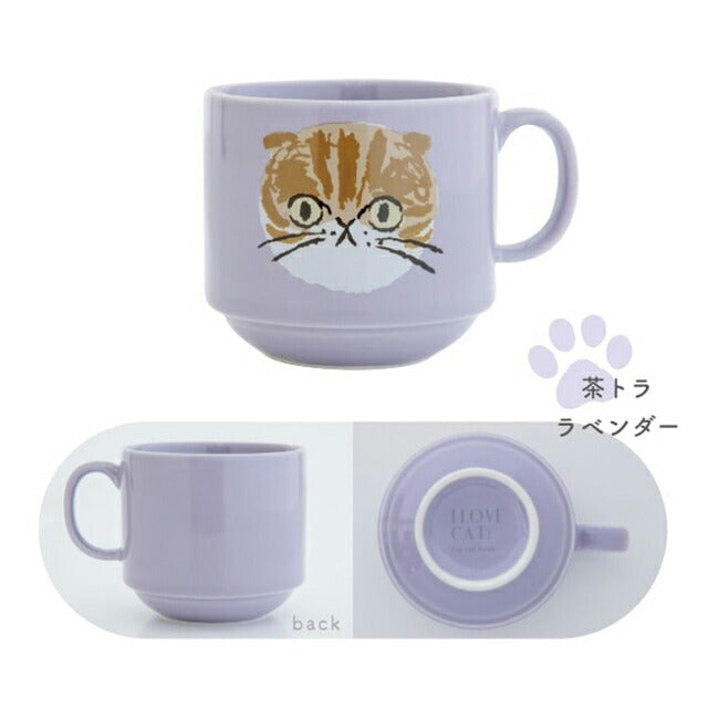日本 etendue Dessin 貓臉 馬克杯 300ml