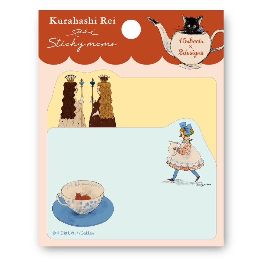 日本 插畫家 Kurahashirei くらはしれい 便利貼 大+小 套組 《女孩的甜點下午茶》