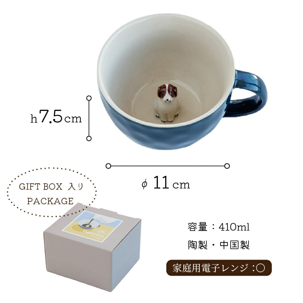 日本 Figurine 杯內立體 動物 馬克杯 410ml