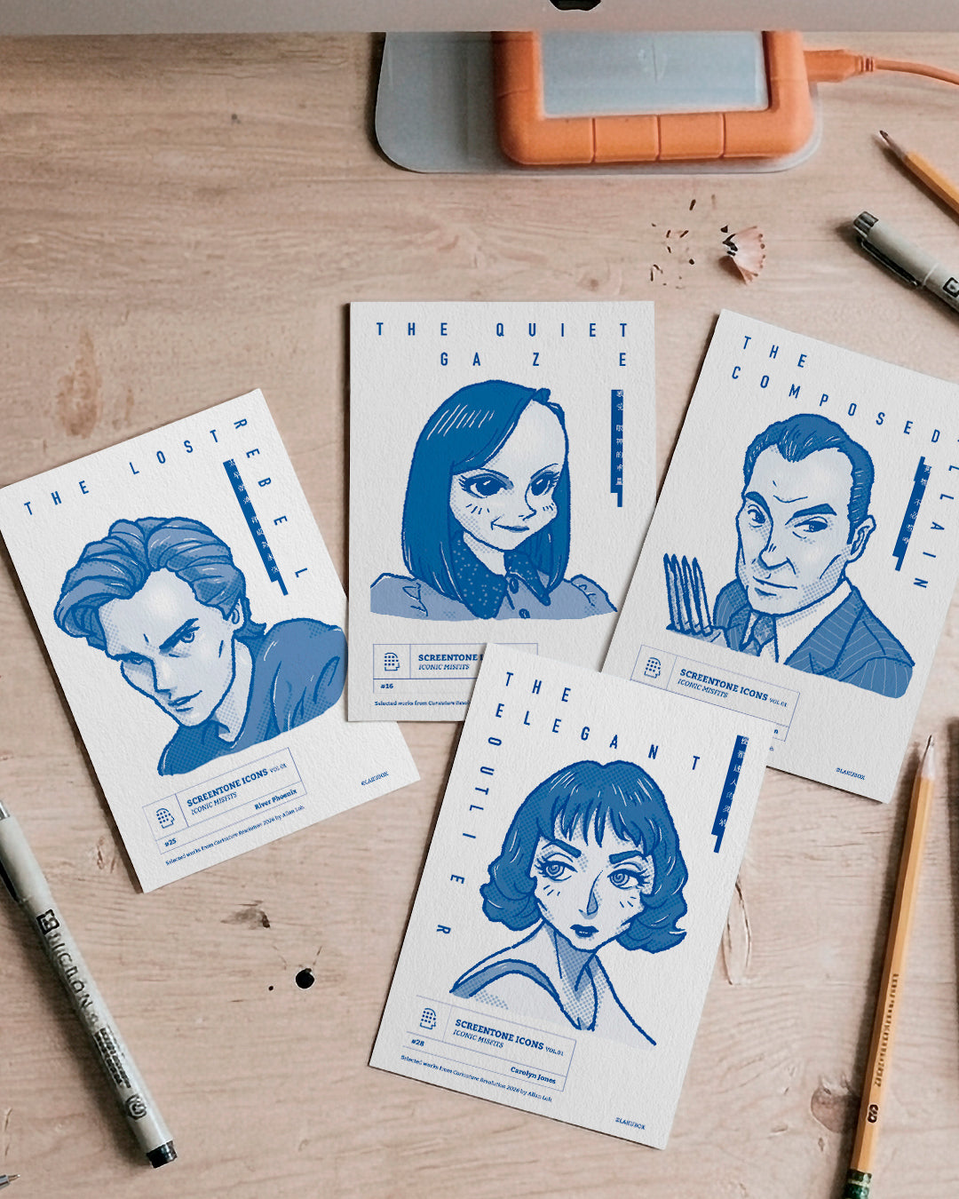 Lakubox｜影人群像 系列1 Screentone Icons Vol.01【Iconic Misfits 經典叛逆】明信片套組